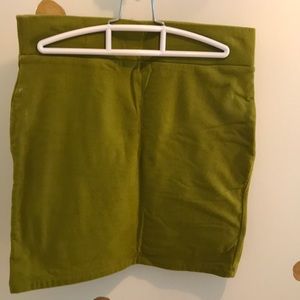 Missy green body con stretch mini skirt